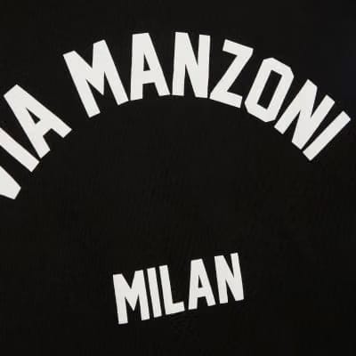 Black Short Sleeve Via Manzoni T-shirt