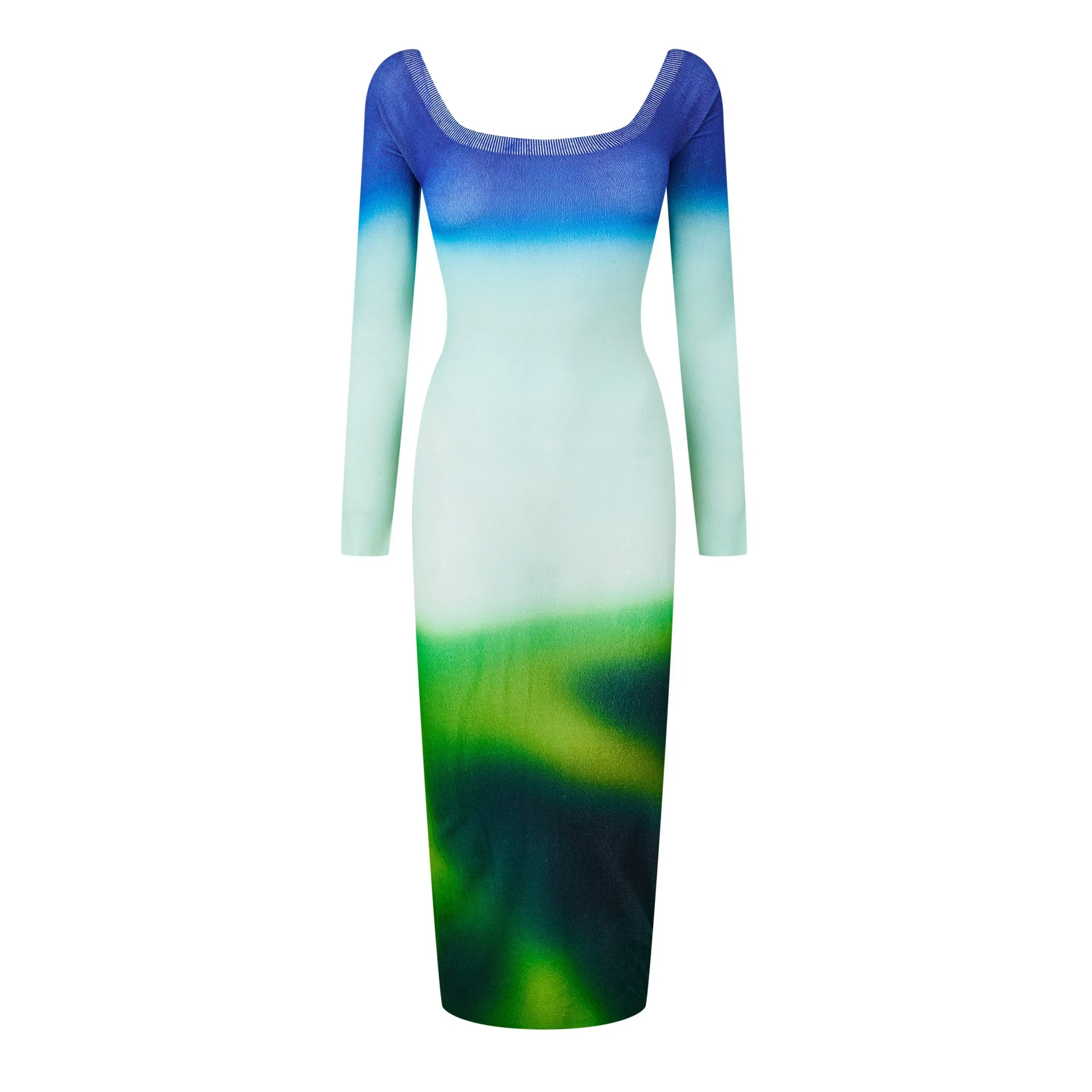 Blurred Graphic Print Dress