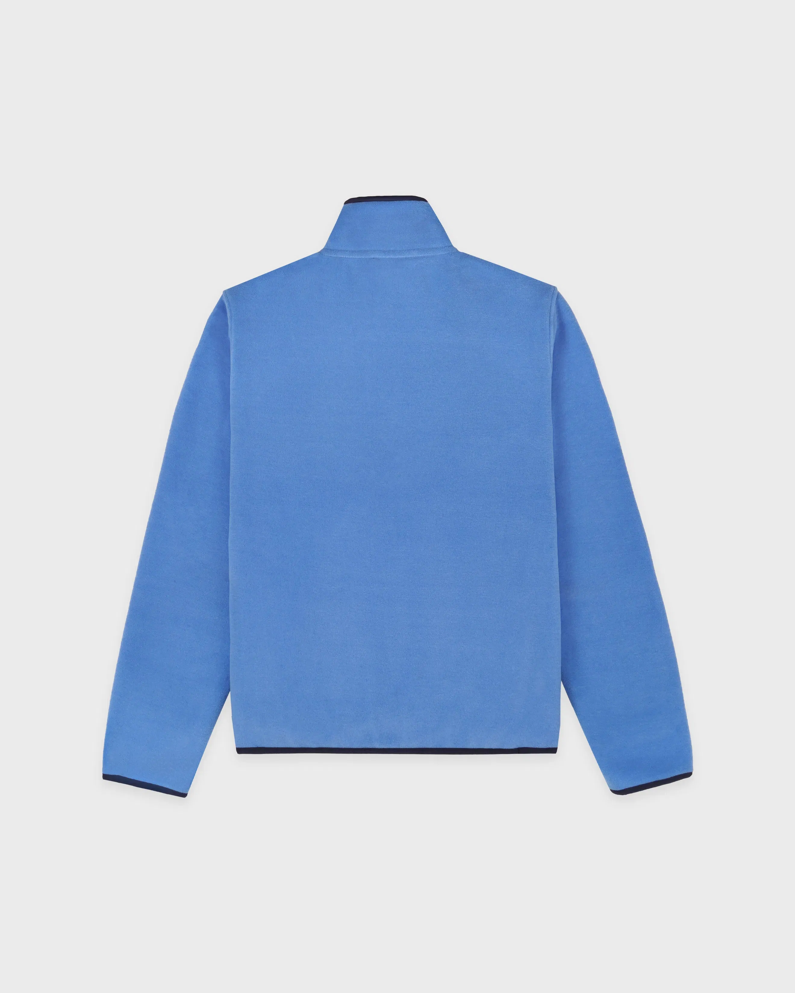 Serif Logo Buttoned Polar Sweatshirt - Azure/Light Navy
