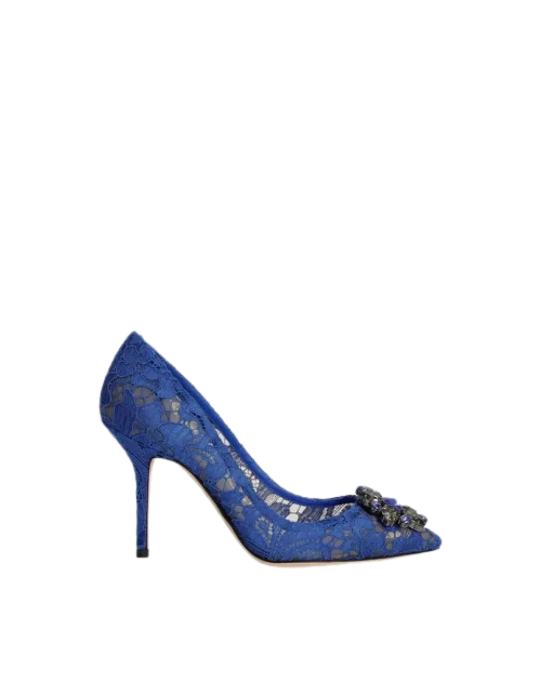 Lace rainbow pumps with brooch detailing