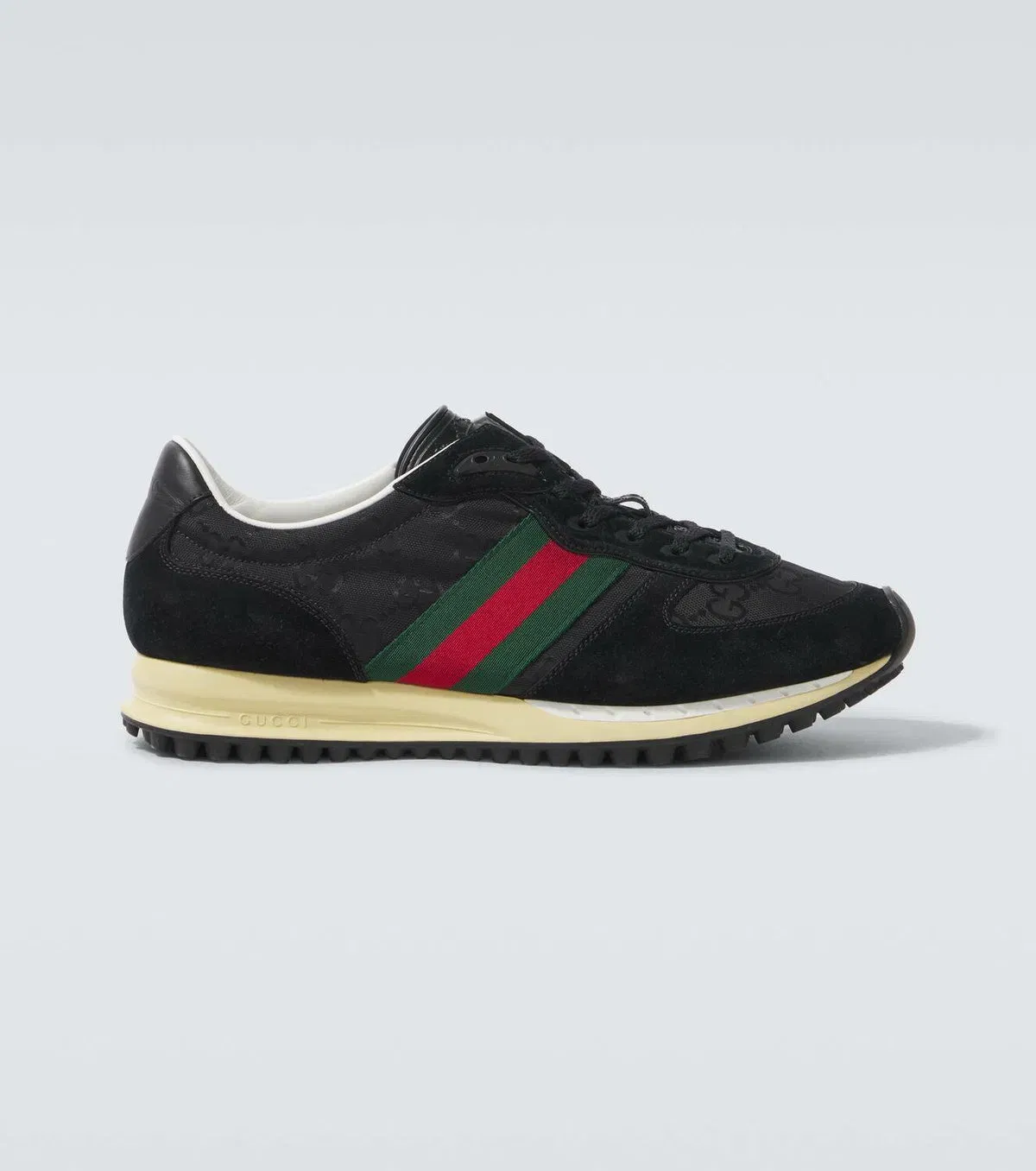 Gucci Re-Motion Web Stripe suede-trimmed sneakers