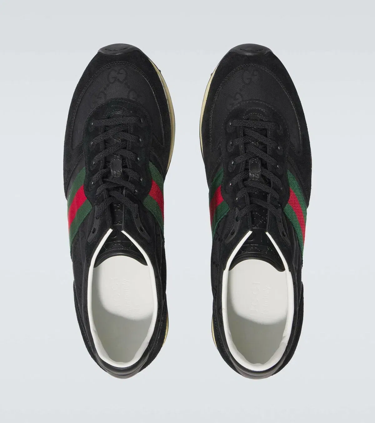 Gucci Re-Motion Web Stripe suede-trimmed sneakers