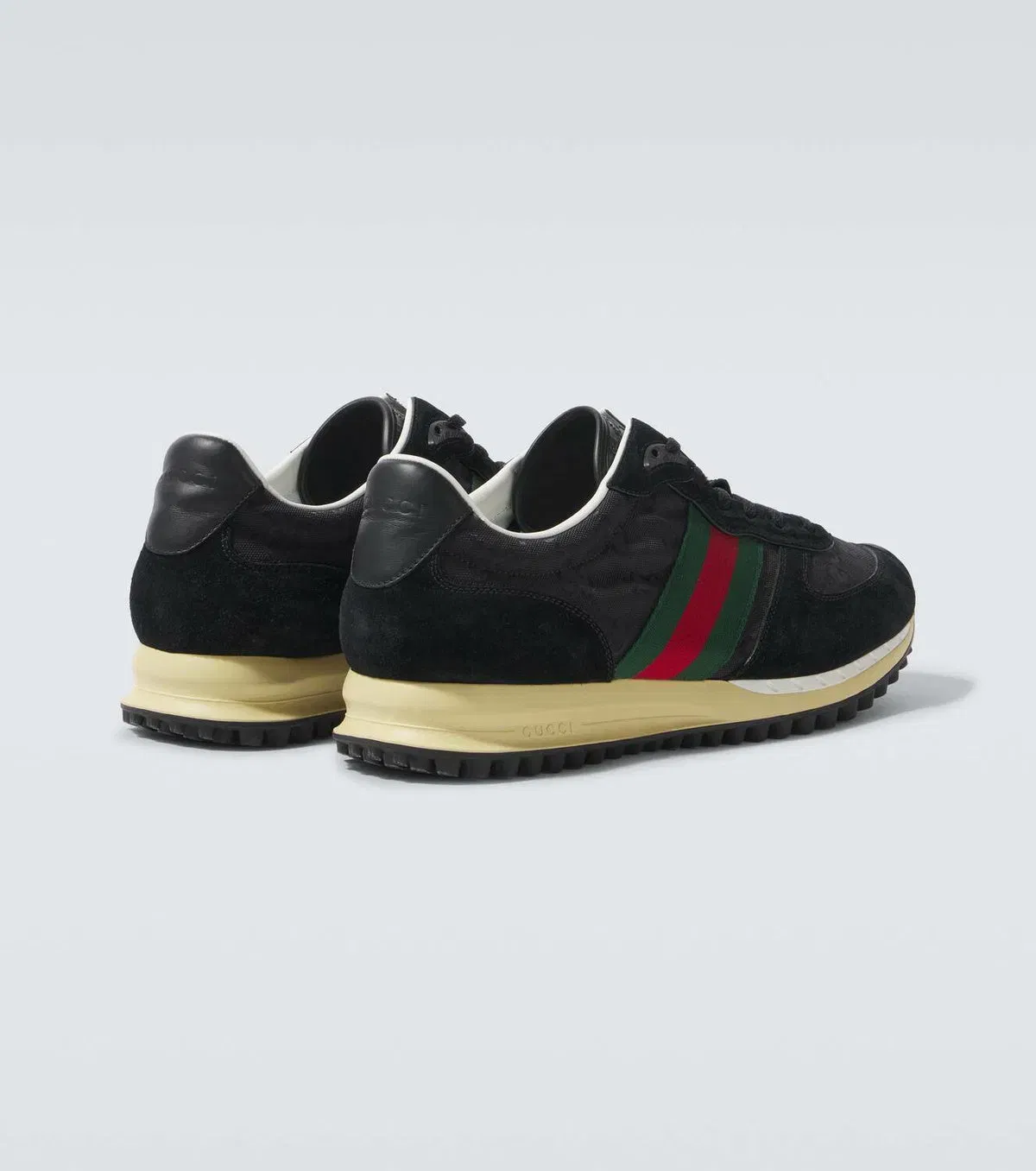 Gucci Re-Motion Web Stripe suede-trimmed sneakers