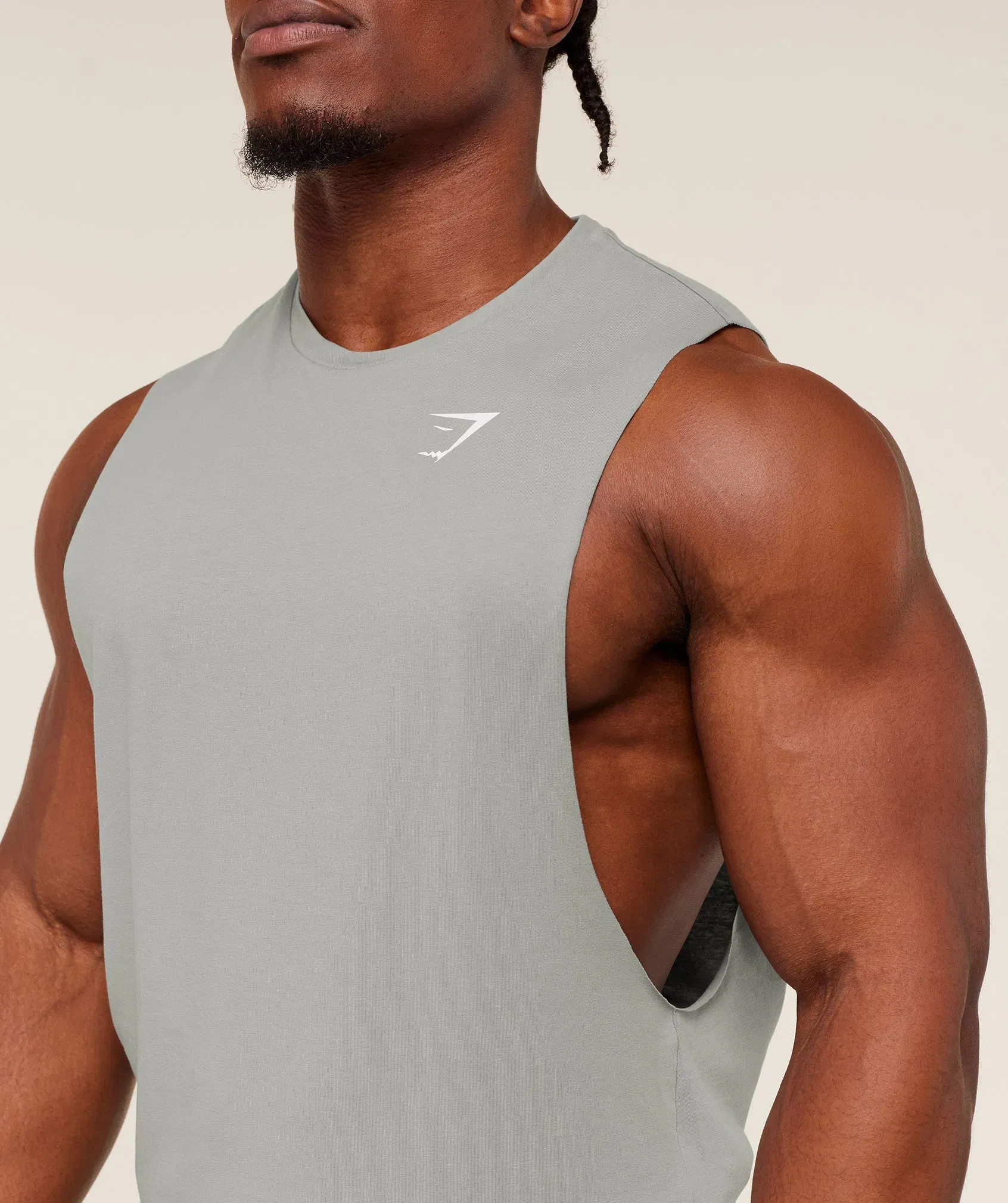 Gymshark Critical 2.0 Drop Arm Tank - Smokey Grey