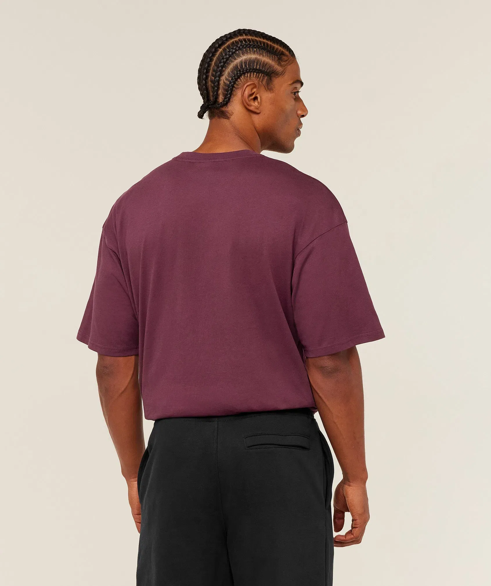 Gymshark Crest Oversized T-Shirt - GS Impact Burgundy