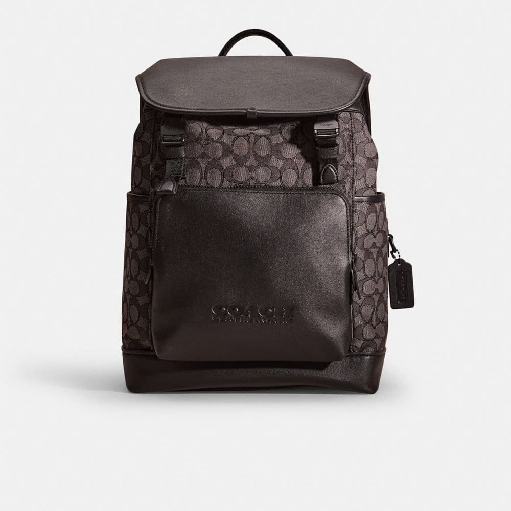 Restored League Flap Backpack In Signature Jacquard