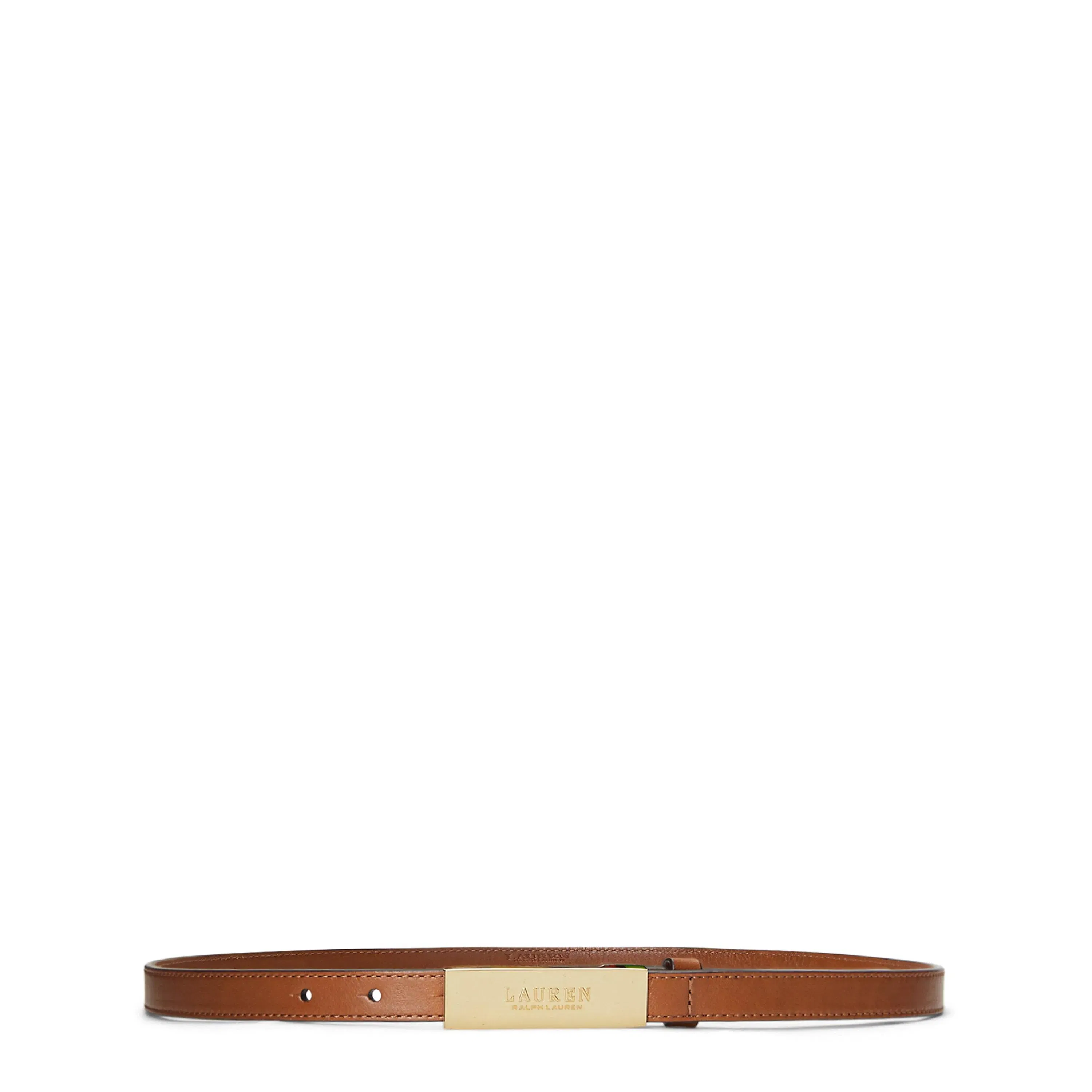 Logo Plaque Skinny Belt