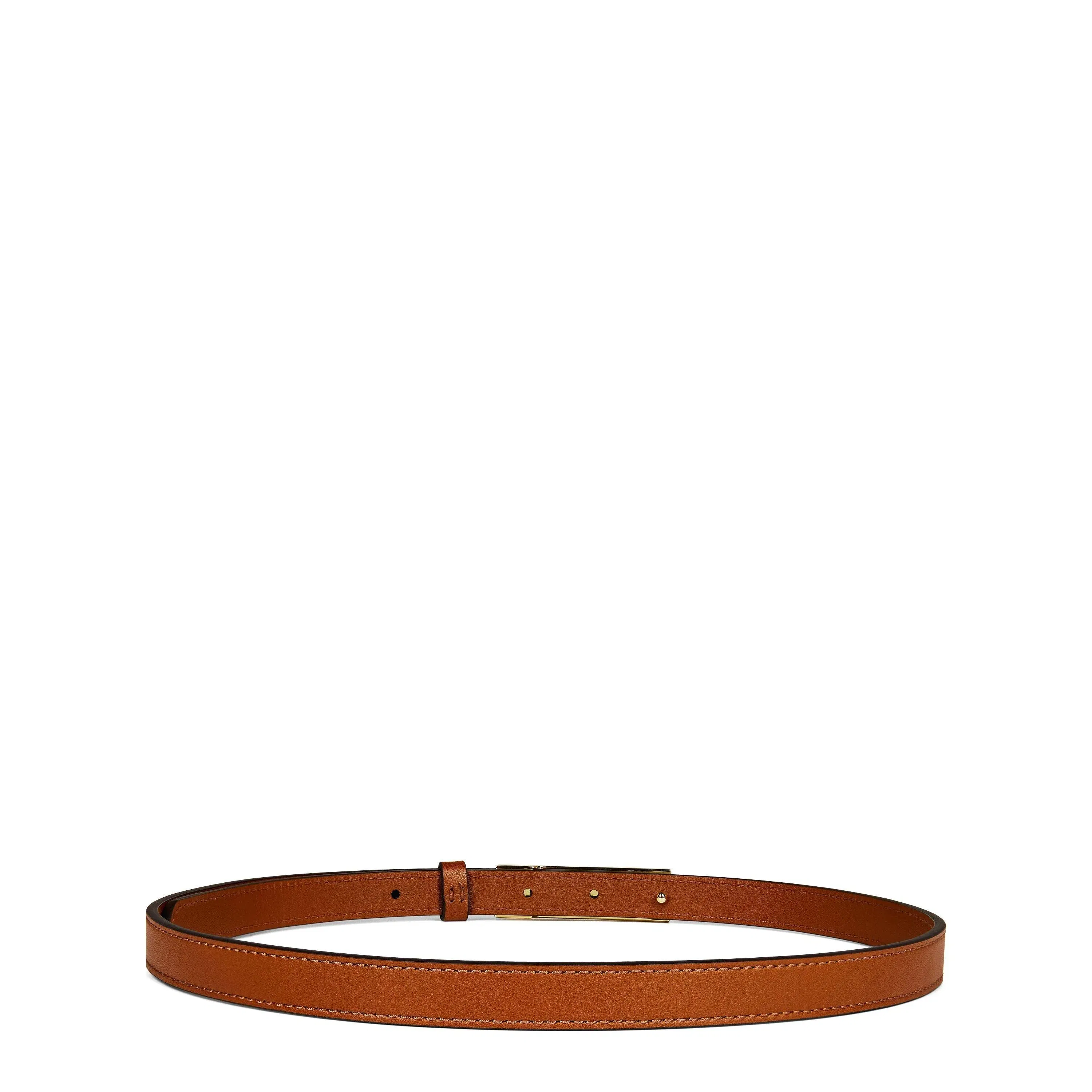 Logo Plaque Skinny Belt