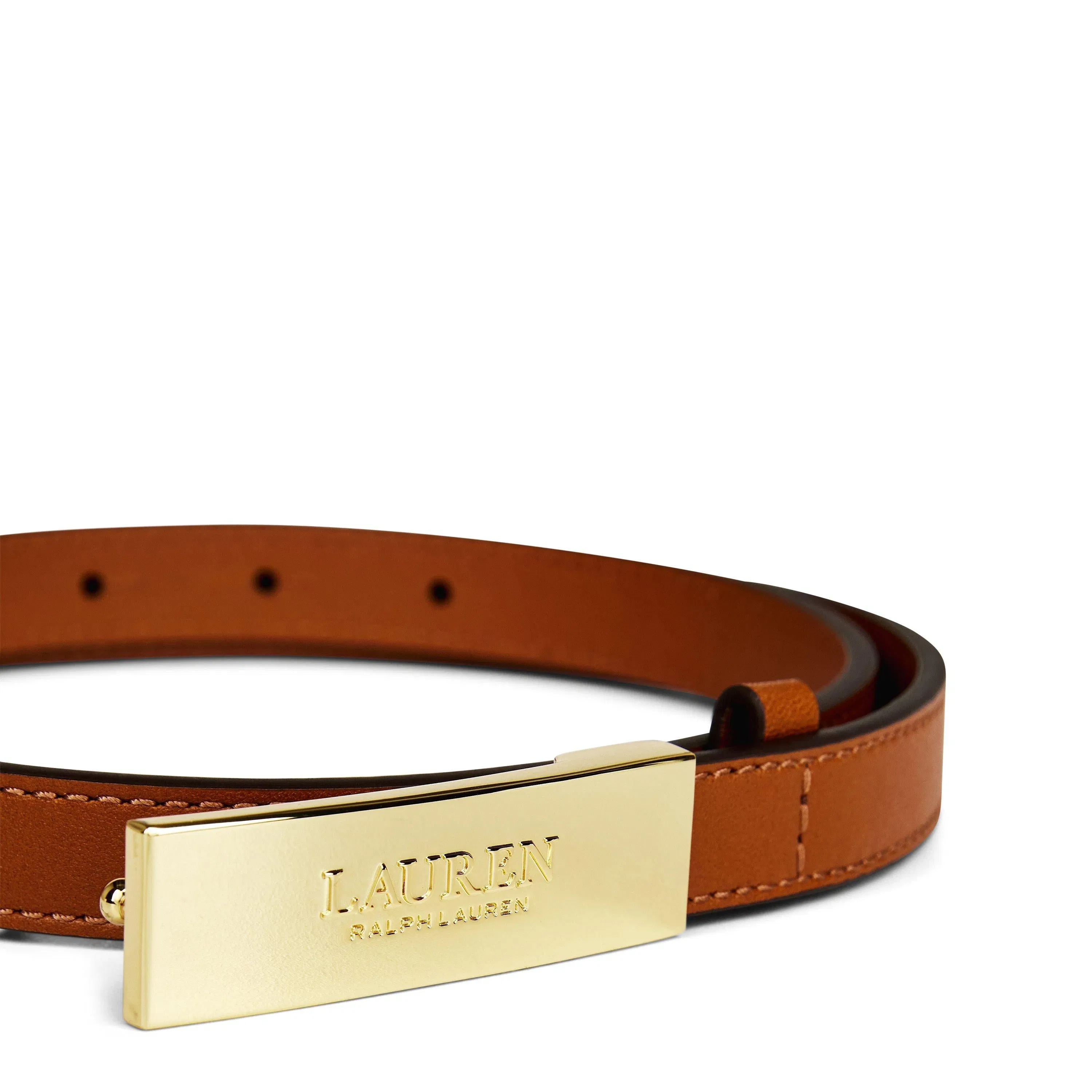 Logo Plaque Skinny Belt