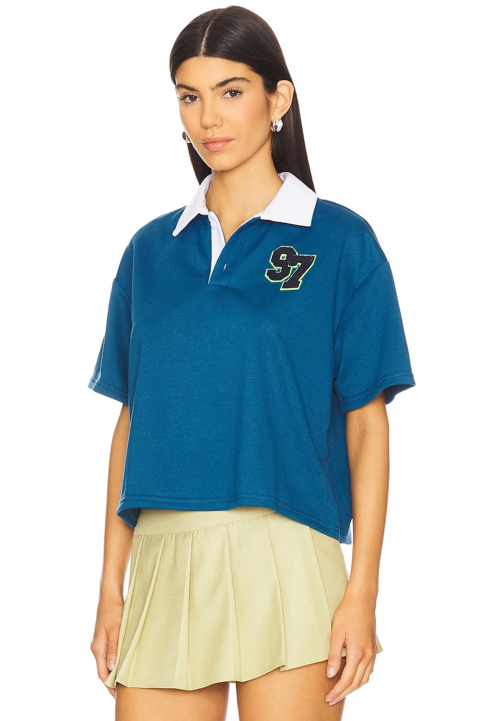 superdown Alinia Polo Top in Blue