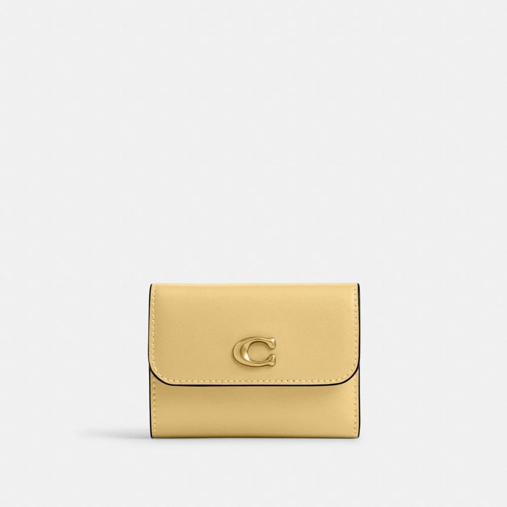 Coach Essential Card Holder Wallet Brass Vanilla
