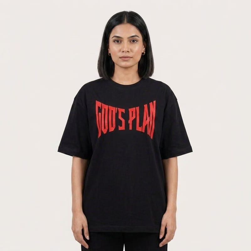God's Plan | Waffle T-Shirt | Black