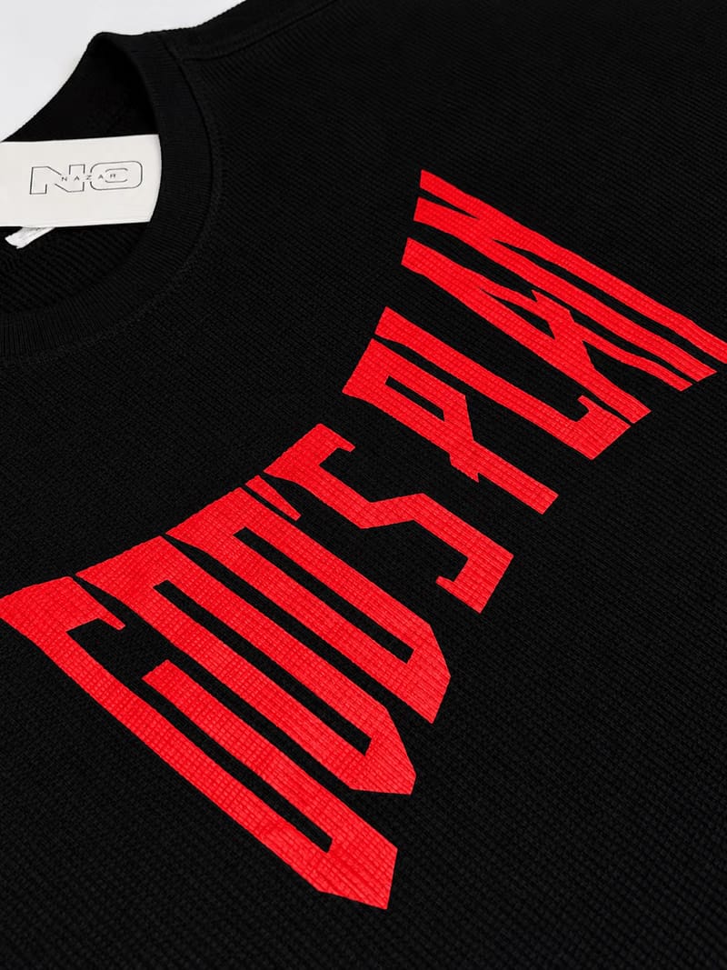 God's Plan | Waffle T-Shirt | Black