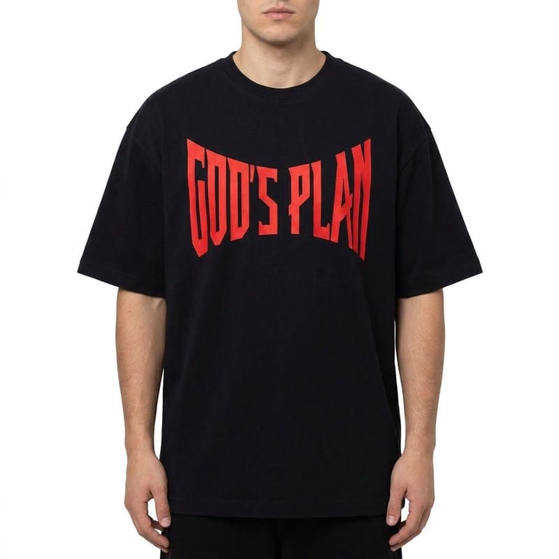 God's Plan | Waffle T-Shirt | Black