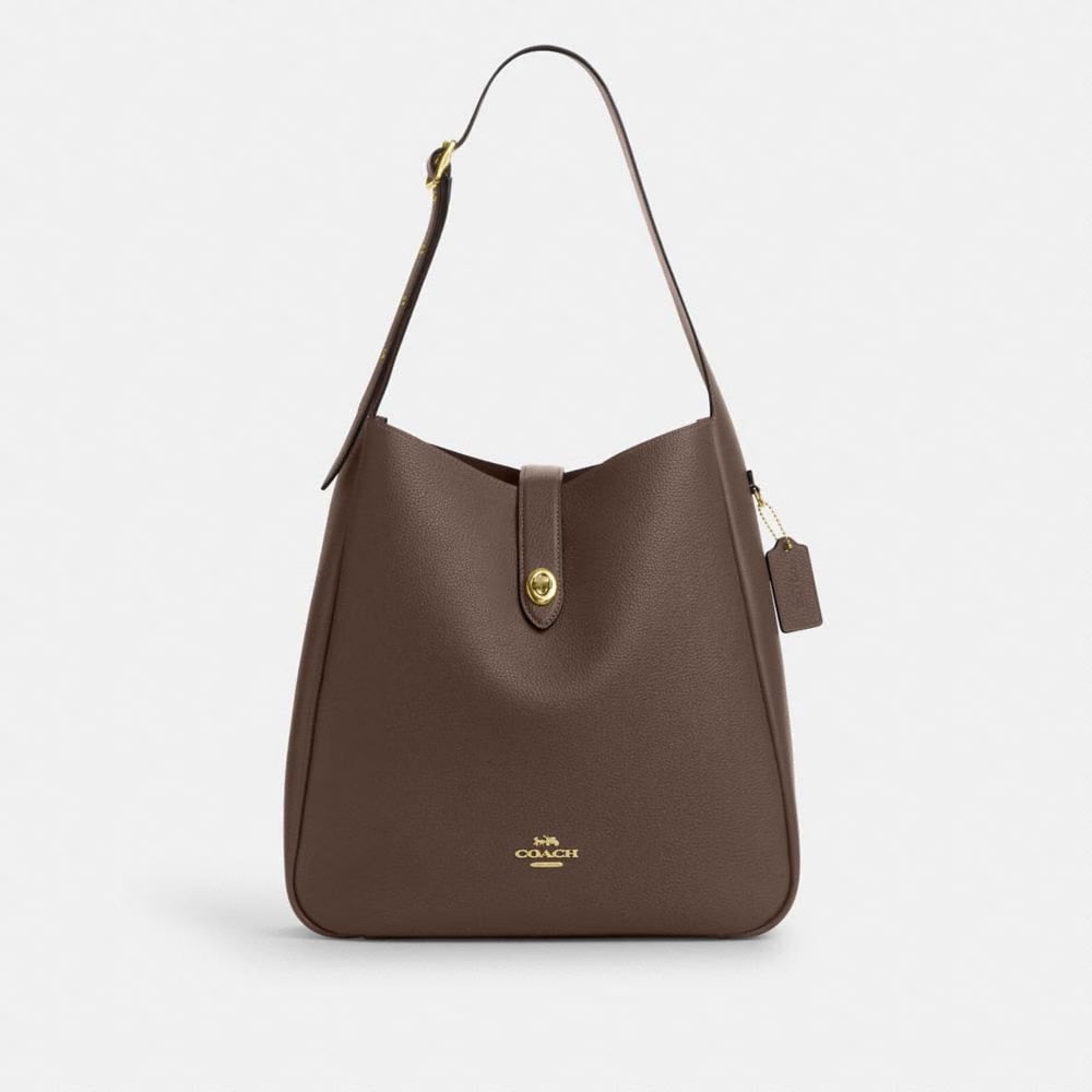 Coach Hadley Large Shoulder Bag Gold Dark Stone