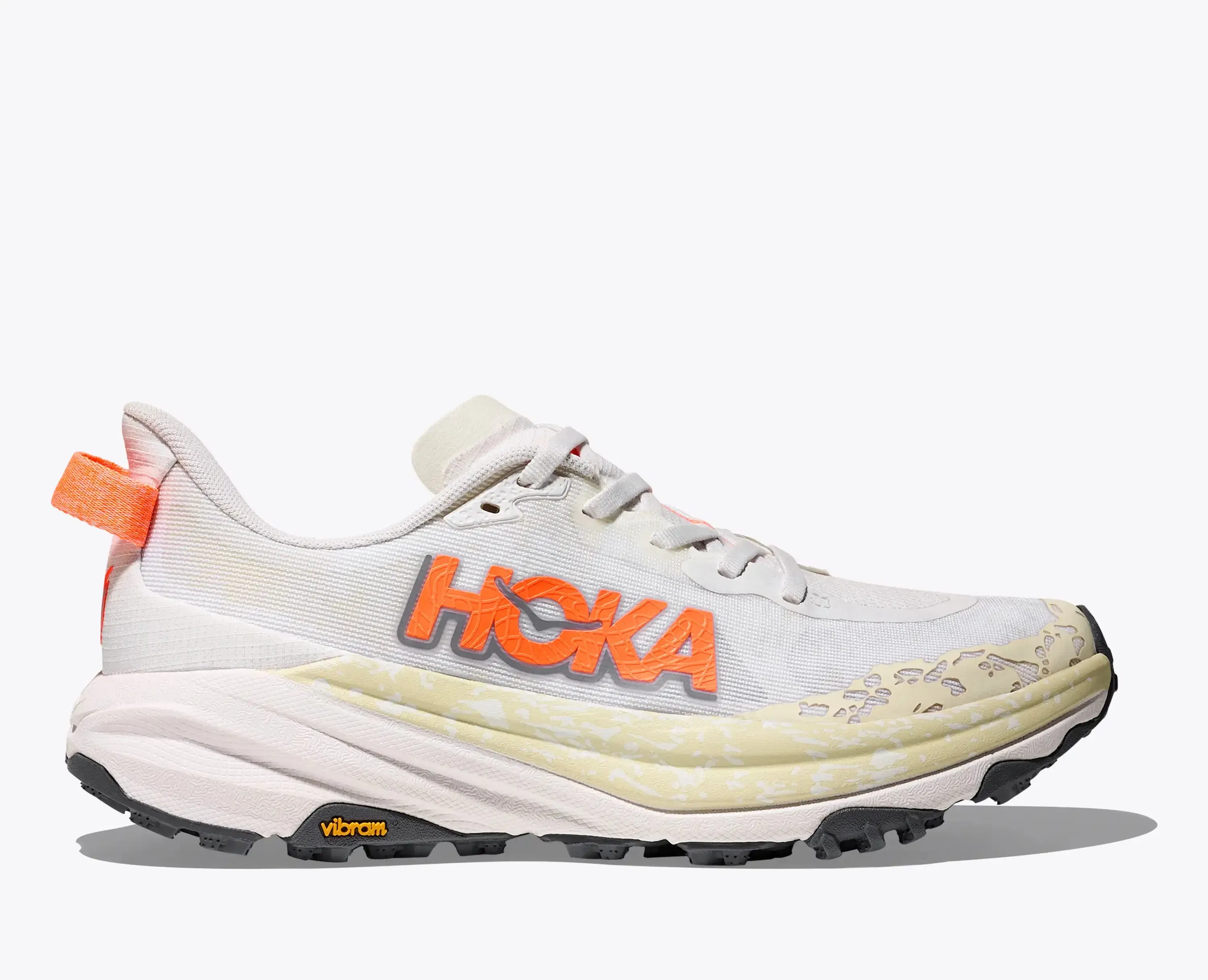 Hoka Women'S Speedgoat 6 White Neon Tangerine