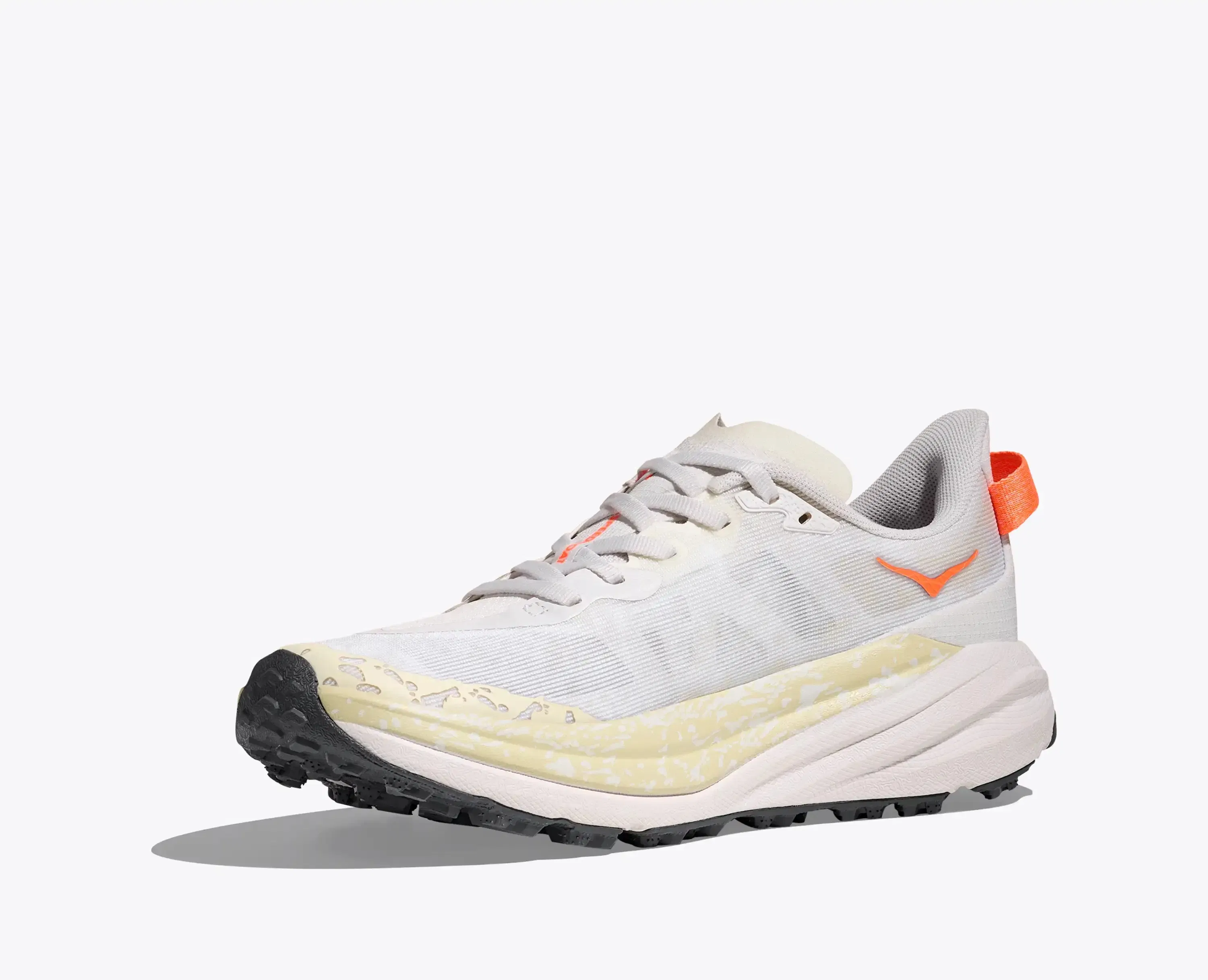 Hoka Women'S Speedgoat 6 White Neon Tangerine