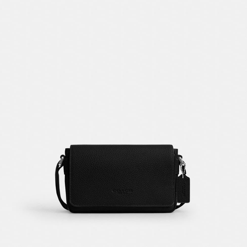 Coach Jack Small Flap Crossbody Bag Silver Black