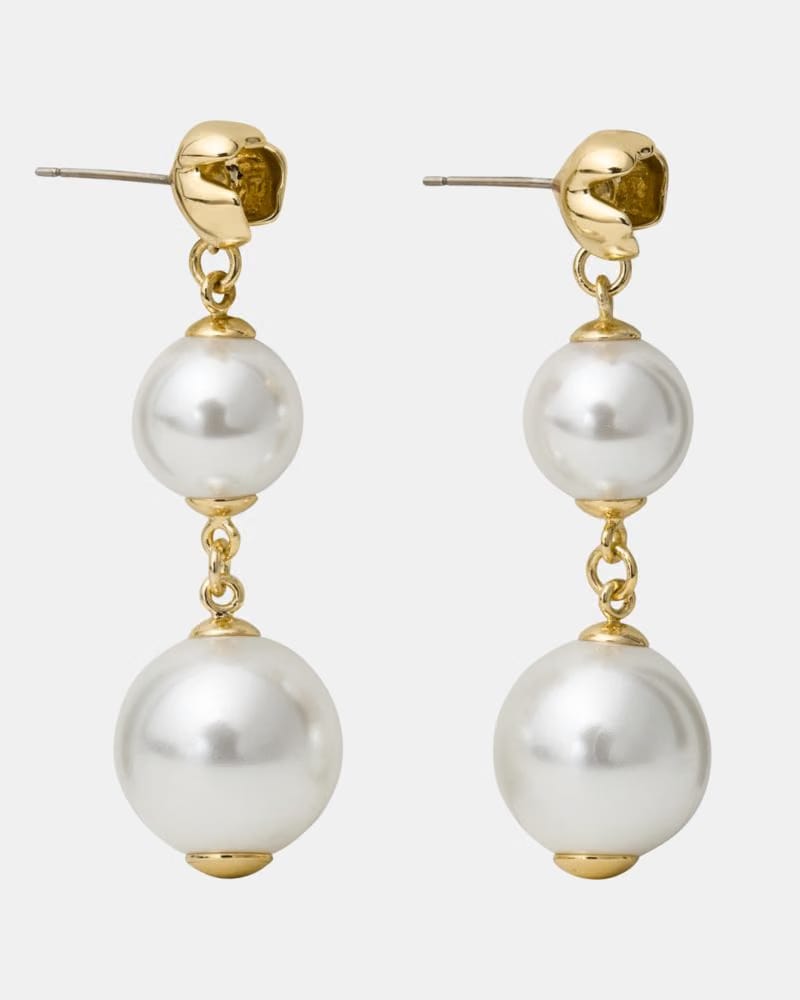 Golden Bloom Linear Earrings