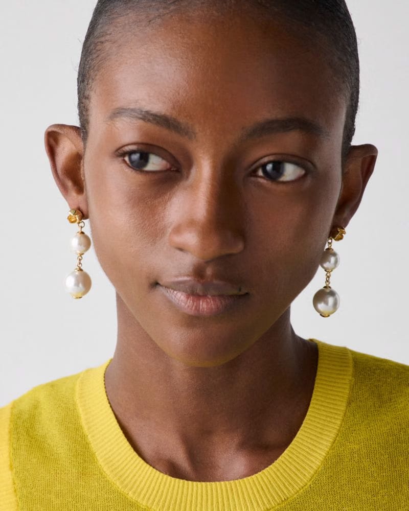 Golden Bloom Linear Earrings