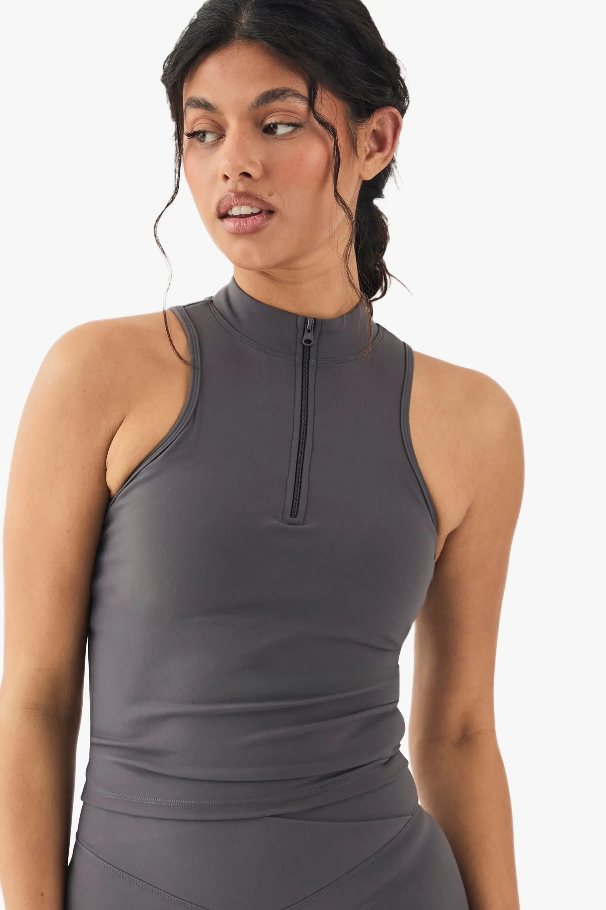 DSGN Studio Ultra Sculpt Padded Zip Racer Sports Bra