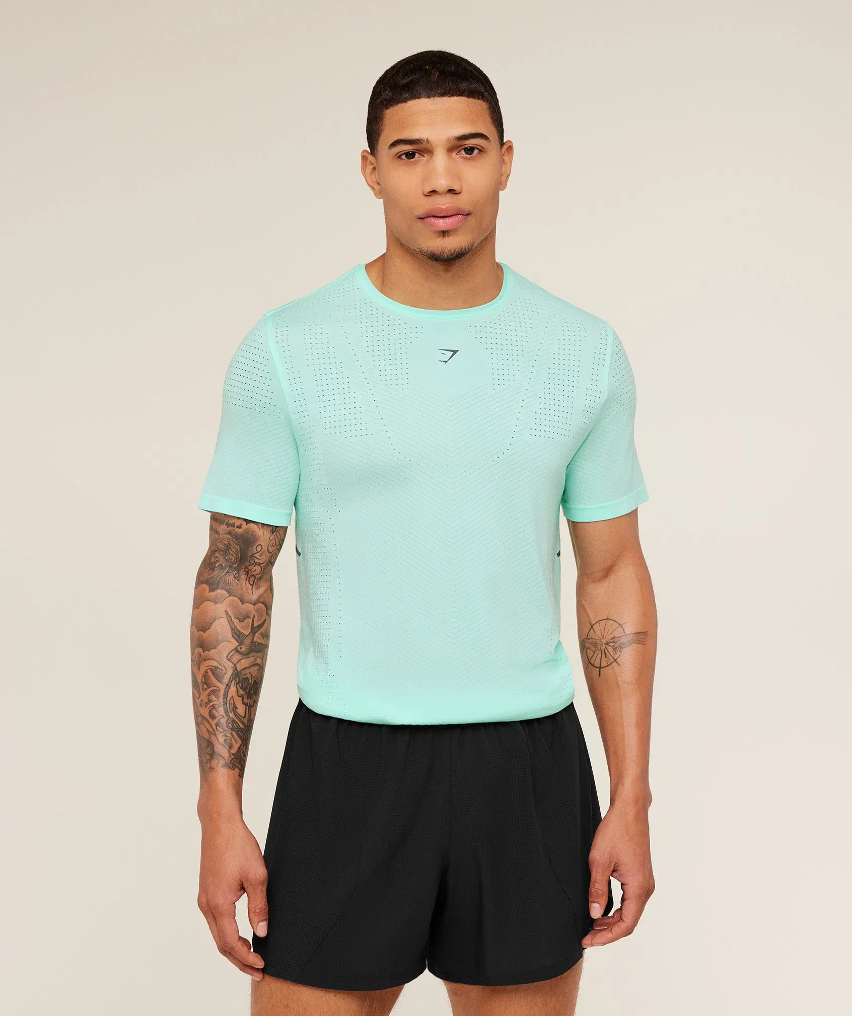 Gymshark Seamless Running T-Shirt - Pop Turquoise