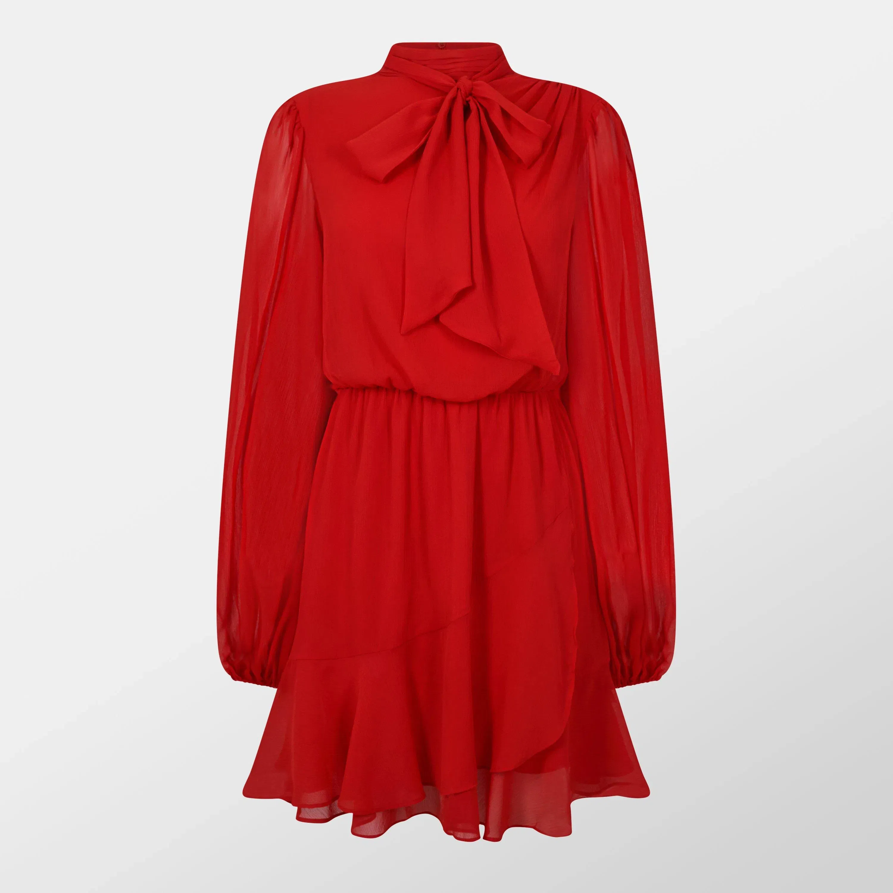 Zebrina Neck Tie Shift Dress