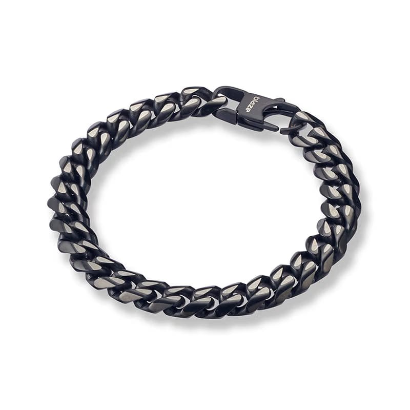 Alan Koch x Como Atelier Black Oxidised Curb Link Chain Bracelet 10Mm