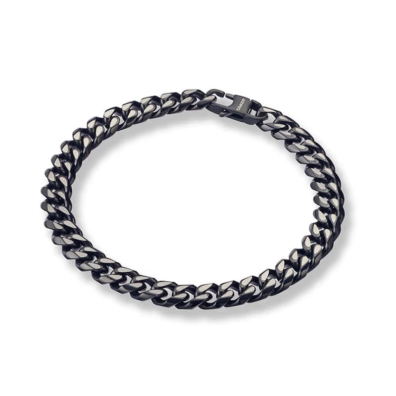 Alan Koch x Como Atelier Black Oxidised Curb Link Chain Bracelet 8Mm