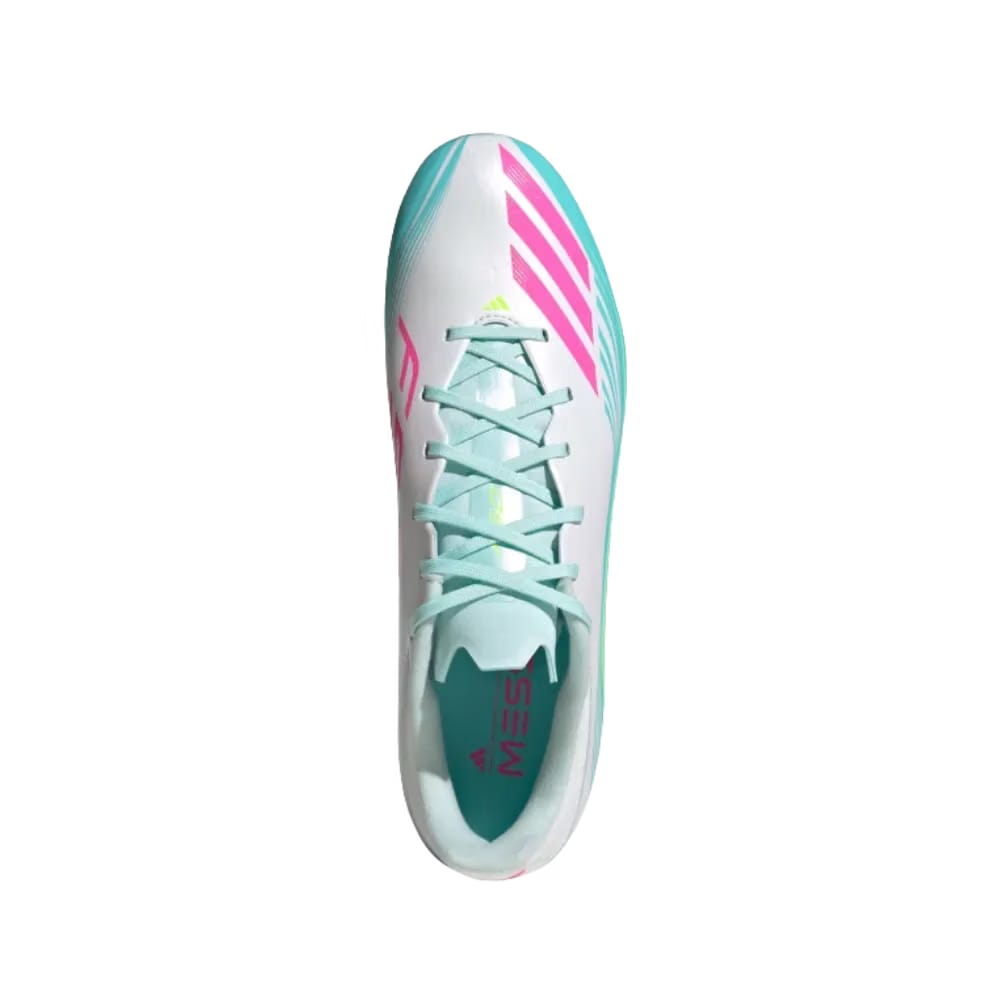 Adidas F50 Messi League Firm Multi Ground Soccer Cleats Cloud White