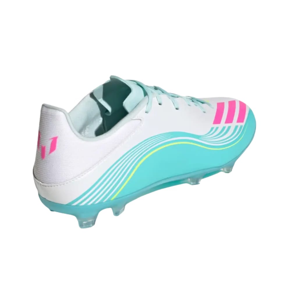 Adidas F50 Messi League Firm Multi Ground Soccer Cleats Cloud White