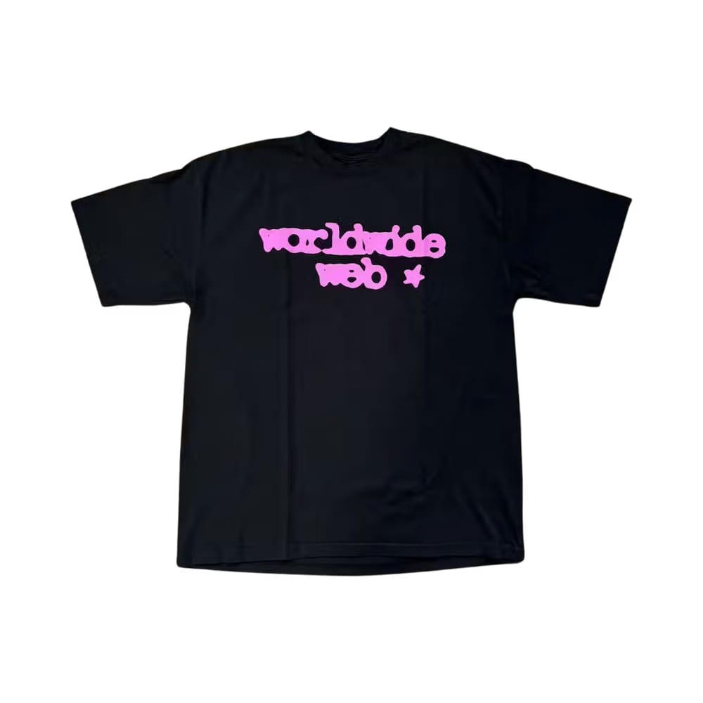 SP5DER Web T-Shirt Black Pink