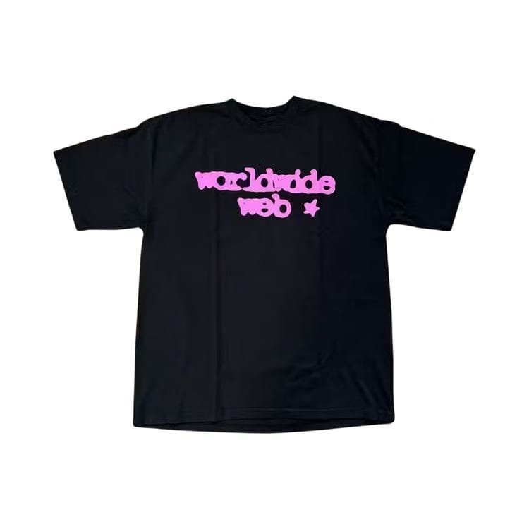 SP5DER Web T-Shirt Black Pink