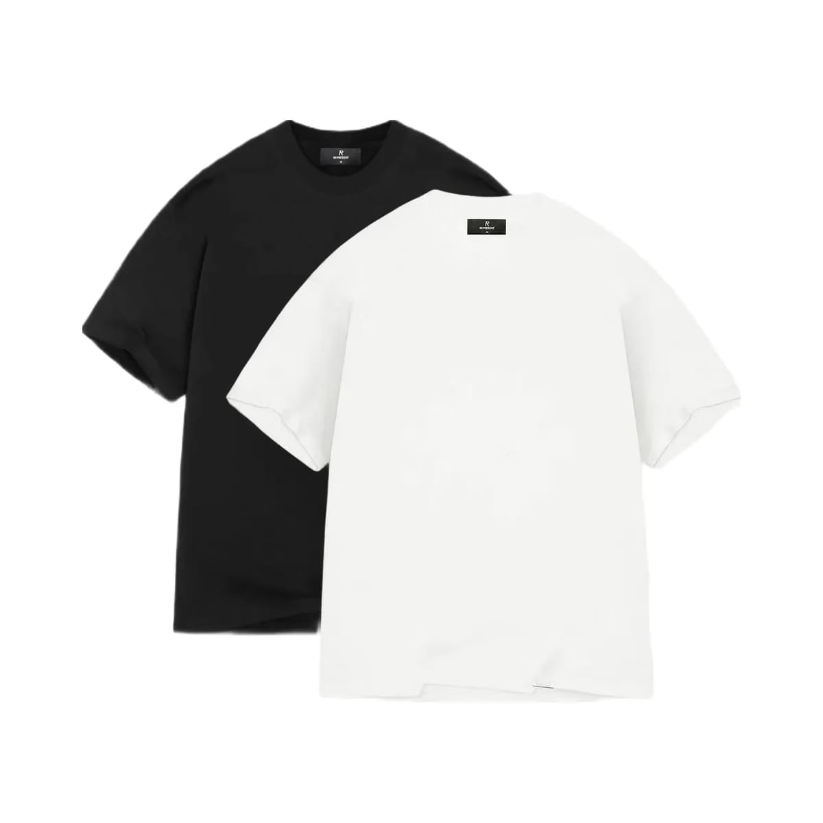 Represent 2 X Initial Oversized T Shirt Flat White Black