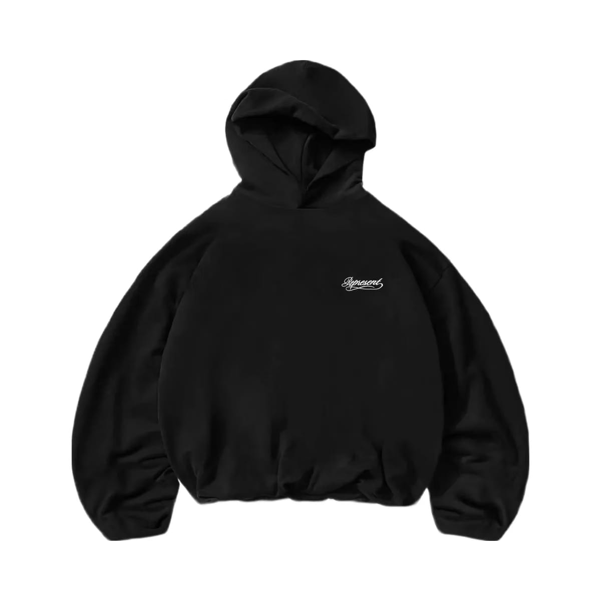 Represent Dual Layer Script Hoodie Jet Black