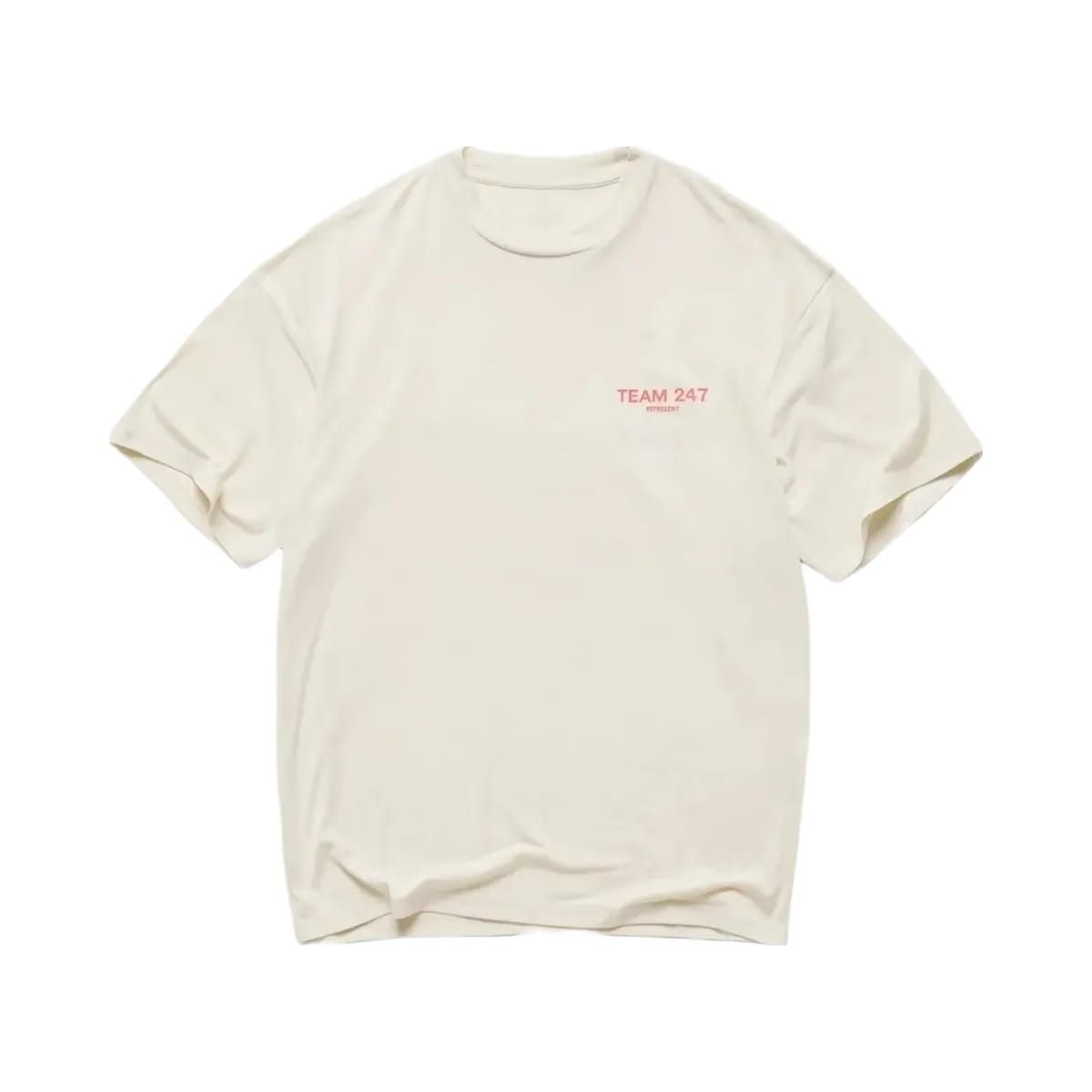Represent Team 247 Oversized T-Shirt Cream Ss26