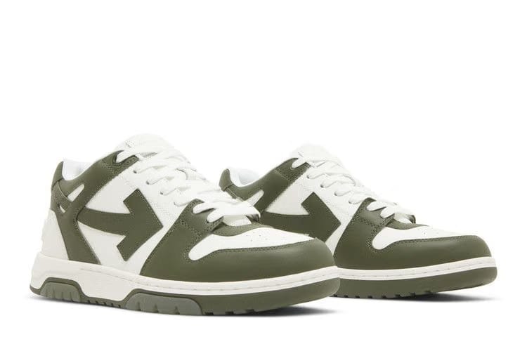 OFF-WHITE Out Of Office OOO Low Tops White Khaki