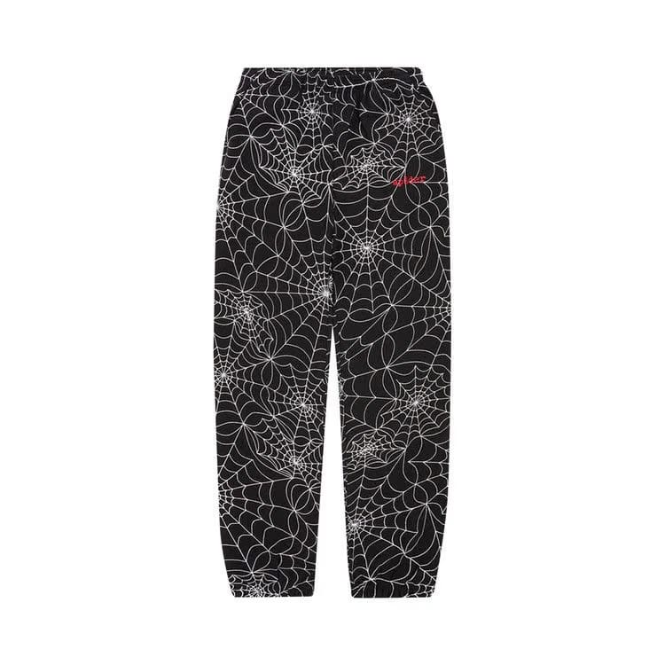 SP5DER Embroidered Aop Sweatpant Black