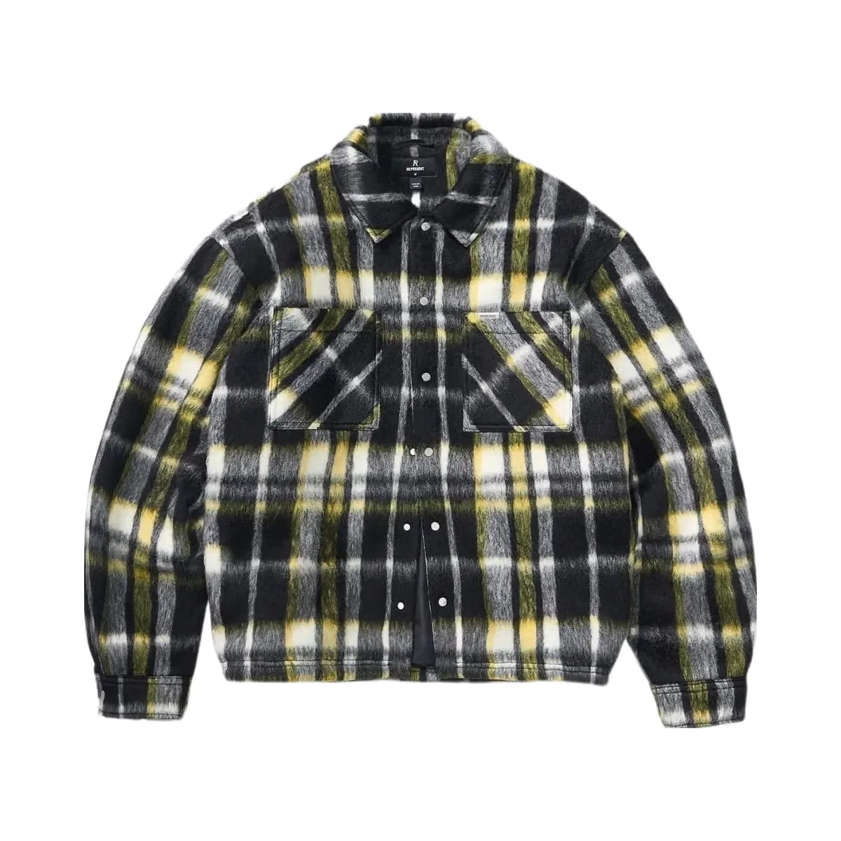 Represent Textured Overshirt Jet Black