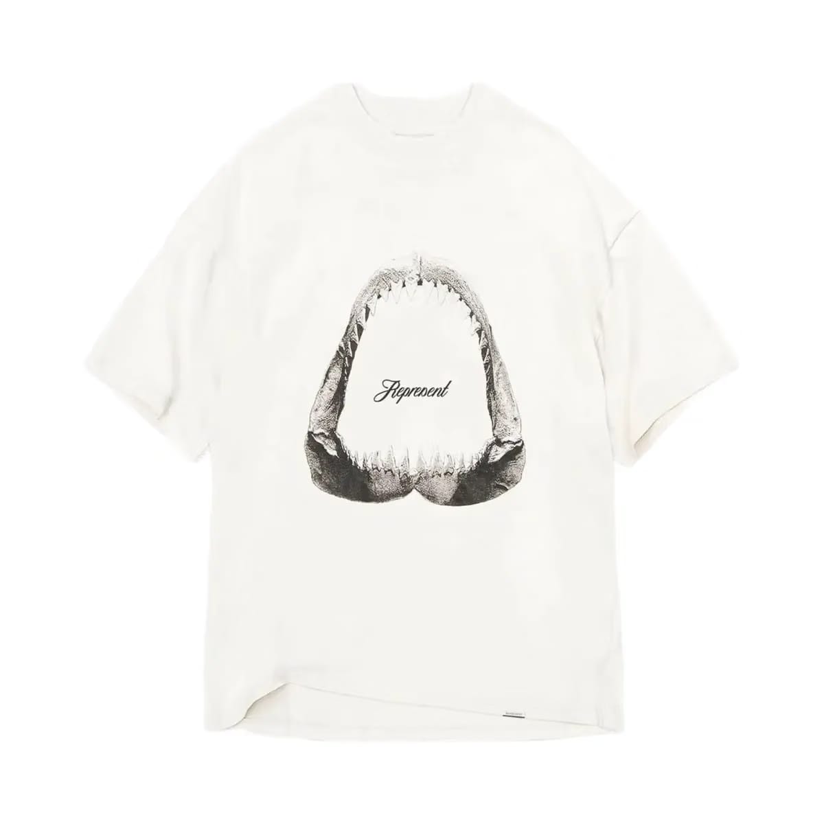 Represent Shark Jaws T-Shirt Flat White