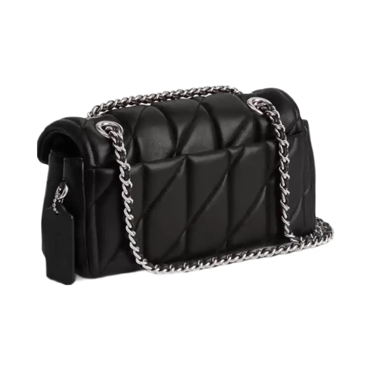 Coach Tabby Shoulder Bag 20 With Pillow Quilting in Silver Black