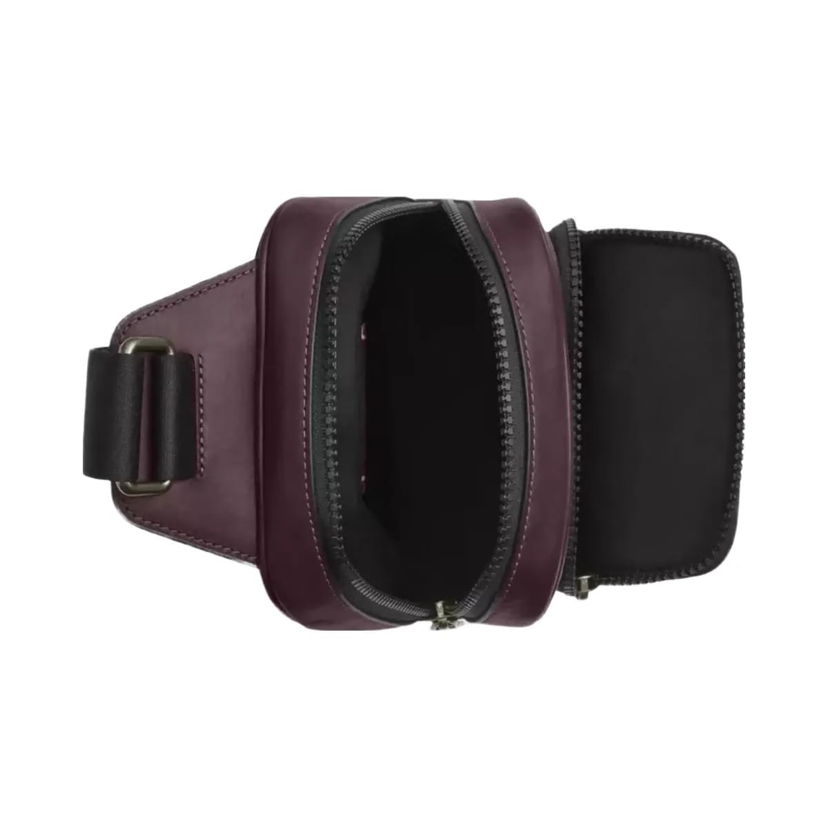 Coach Racer Sling Pack In Signature Canvas in Gunmetal Black Currant