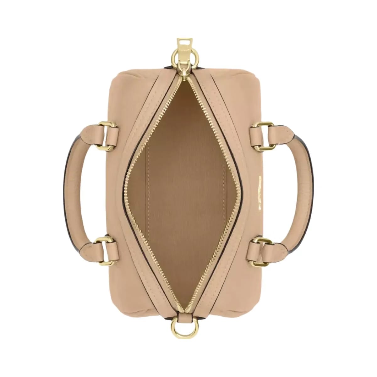 Coach Mini Rowan Crossbody Bag In Signature Leather in Gold Oat