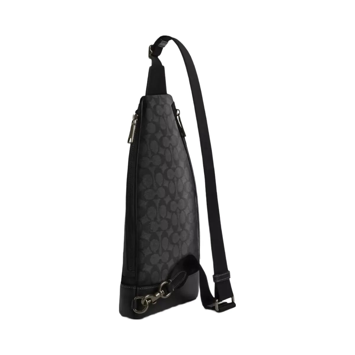 Coach Dominic Sling Pack In Signature Canvas in Gunmetal Charcoal Black