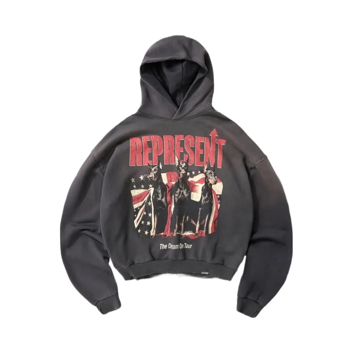 Represent The American Dream Tour Hoodie Sun Fade Grey