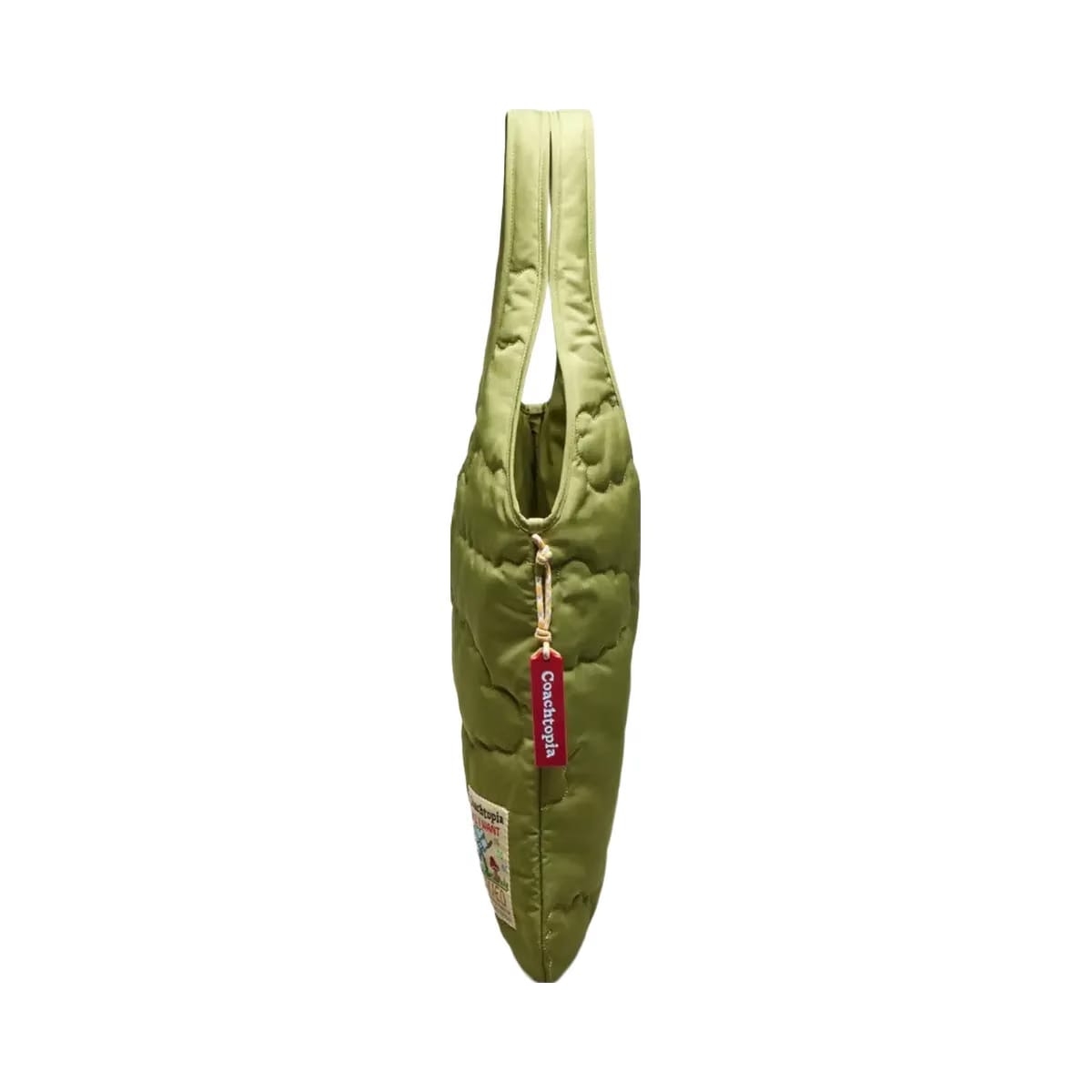 Coach Coachtopia Loop Flat Tote With Cloud Quilting in Olive Multi Cording