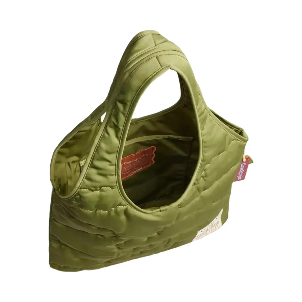 Coach Coachtopia Loop Flat Tote With Cloud Quilting in Olive Multi Cording