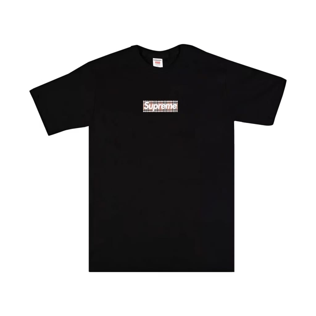 Supreme x Burberry Box Logo Black T-Shirt