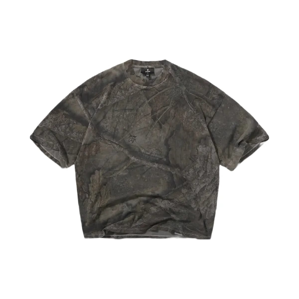 Represent Initial Overdye Realtree Boxy T-Shirt Overdyed Black