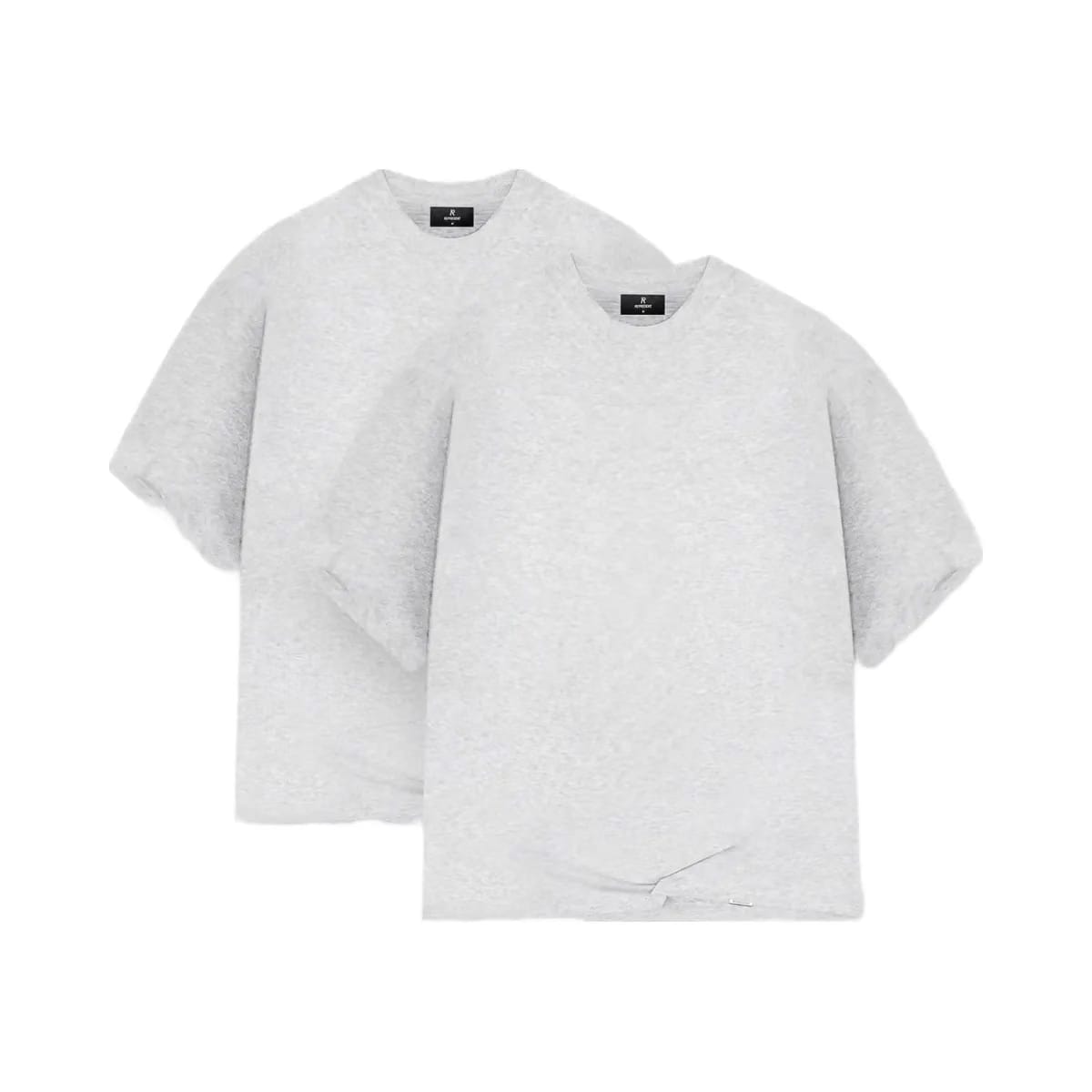 Represent 2 X Initial Boxy T Shirt Ice Grey Marl